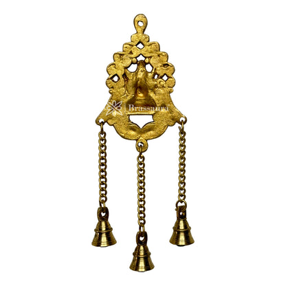 Brass Ganesha Wall Hanging Statue for Home and Decor Weight 0.73 Kg Height 32 cm