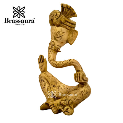 Brass Modern Ganesha Idol for Home and Decor Weight 3.3 Kg Height 25.5 cm