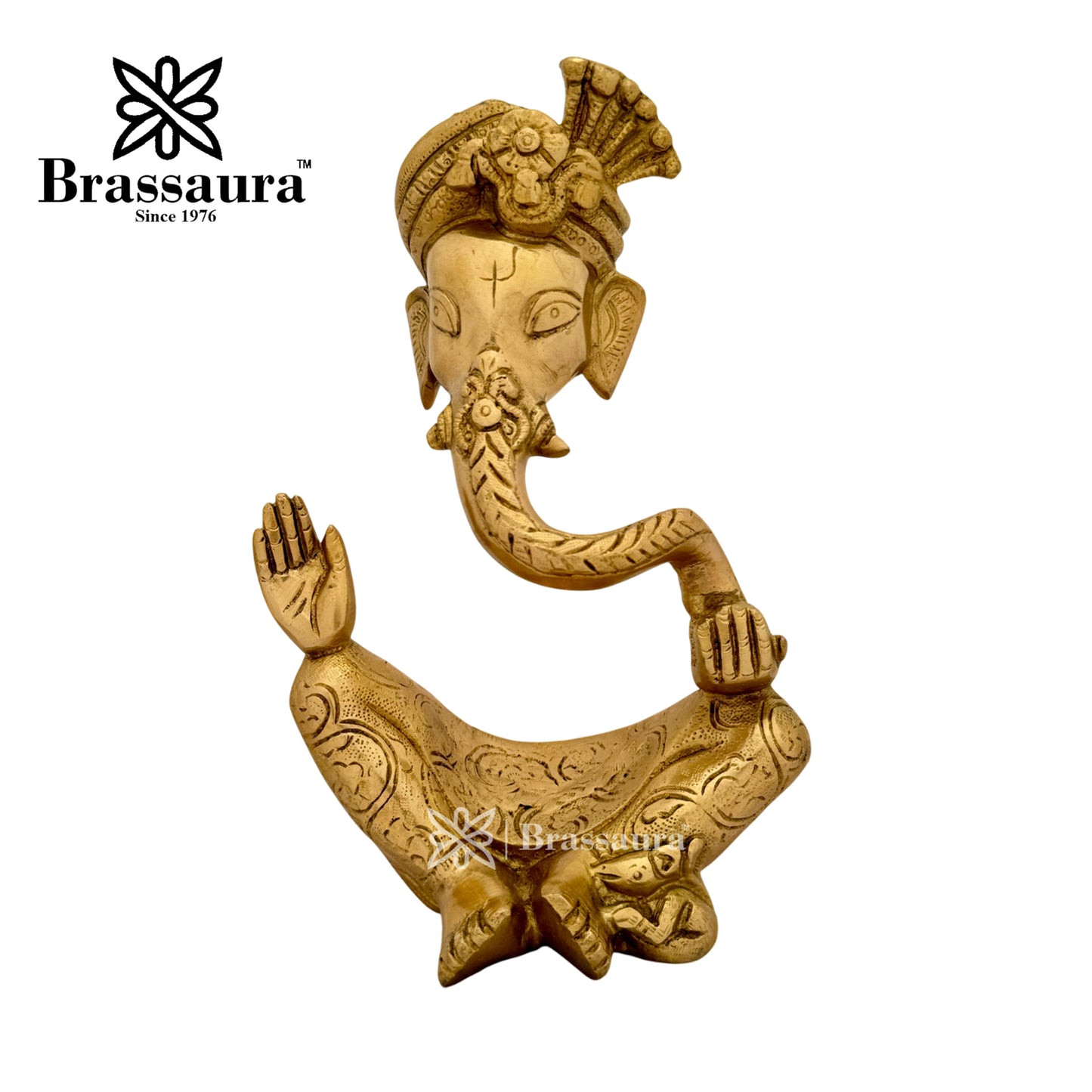 Brass Modern Ganesha Idol for Home and Decor Weight 3.3 Kg Height 25.5 cm