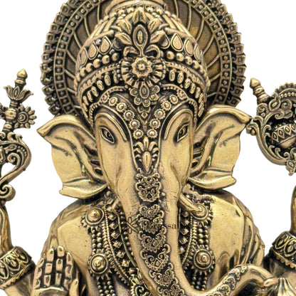 Brass Super Fine Ganesh Weight 0.95 Kg & Height 7 Inch