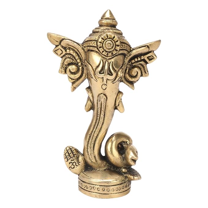 Brass Ganesha Statue For Home Decor Weight .48 Kg And Height 12 Cm