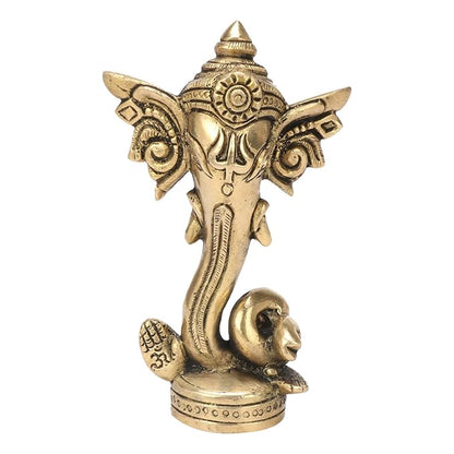 Brass Ganesha Statue For Home Decor Weight .48 Kg And Height 12 Cm