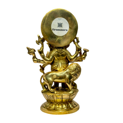 Brassaura™ Large Standing Ganesha Brass Statue – Height 12.91 inches | Weight 4 kgs