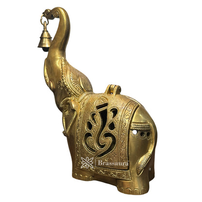 Brass Golden Elephant Deepak Dhop Daan Home and Decor