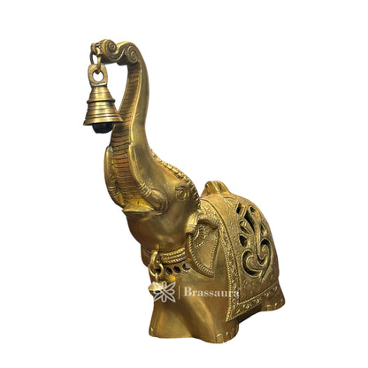 Brass Golden Elephant Deepak Dhop Daan Home and Decor