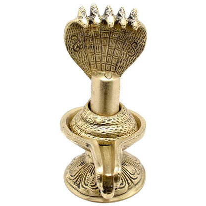 Brass Shivlinga Statue For Home Decor Weight 1.3 Kg And Height 18 Cm