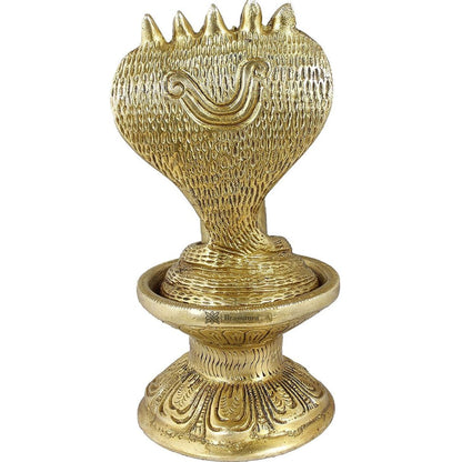 Brass Shivlinga Statue For Home Decor Weight 1.3 Kg And Height 18 Cm
