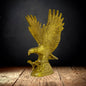 Brass Golden Eagle Garud Home and Decor Show Piece Weight .580 Kg Height 16 cm