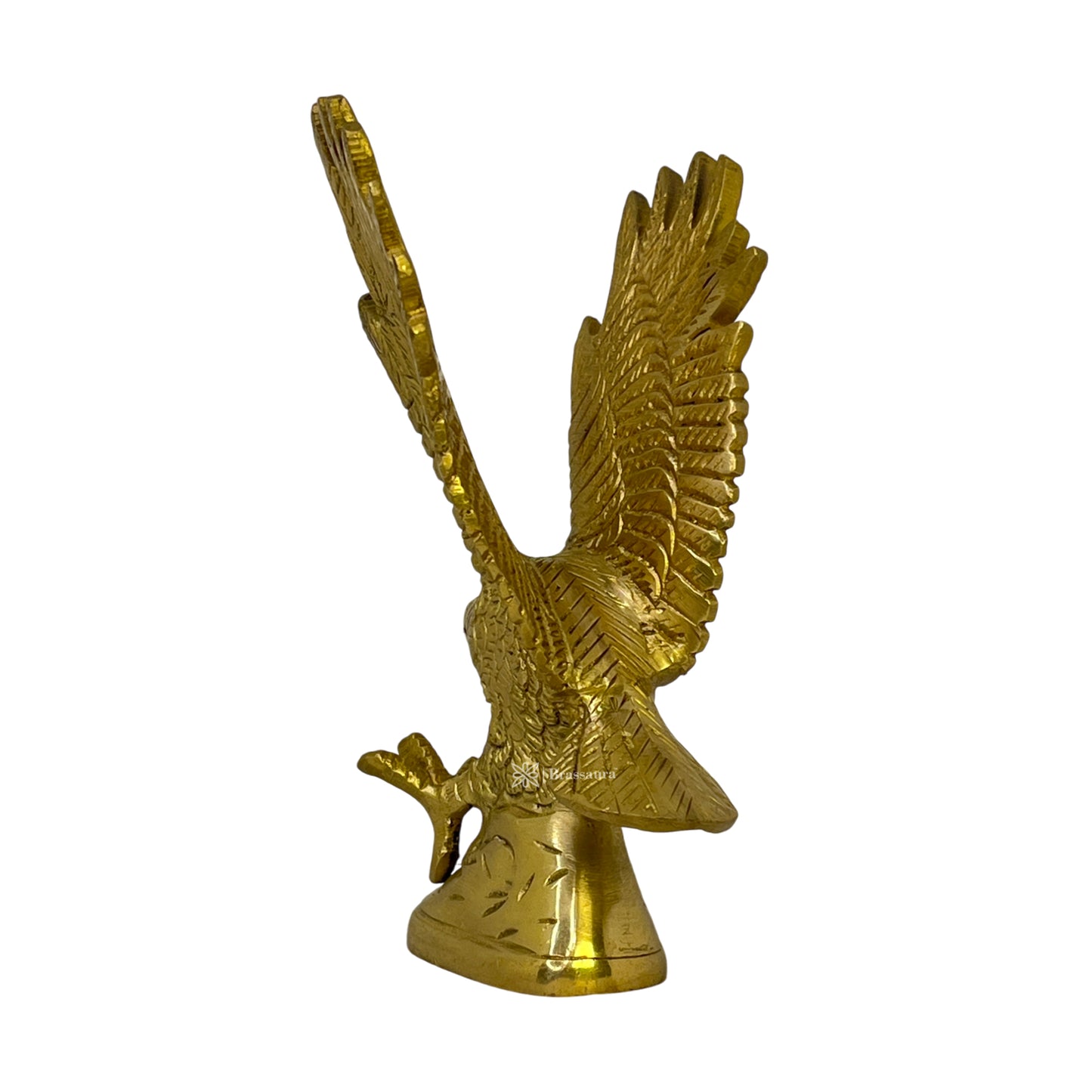 Brass Golden Eagle Garud Home and Decor Show Piece Weight .580 Kg Height 16 cm