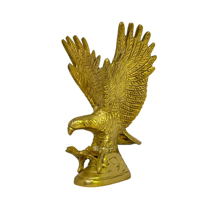 Brass Golden Eagle Garud Home and Decor Show Piece Weight .580 Kg Height 16 cm