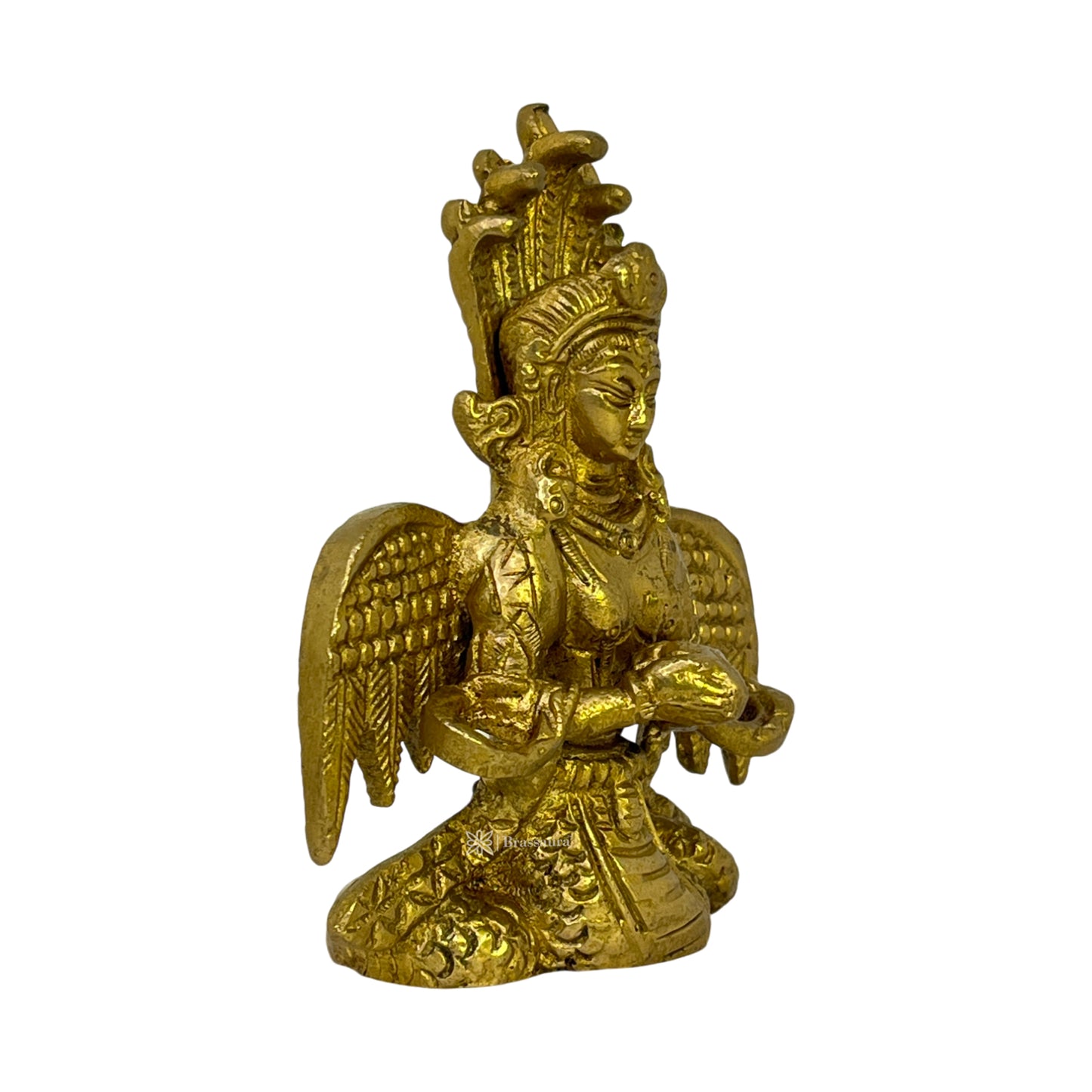 Brass Naag Kaniya Idol for Car Dashboard  Weight .500 Kg Height 11 cm