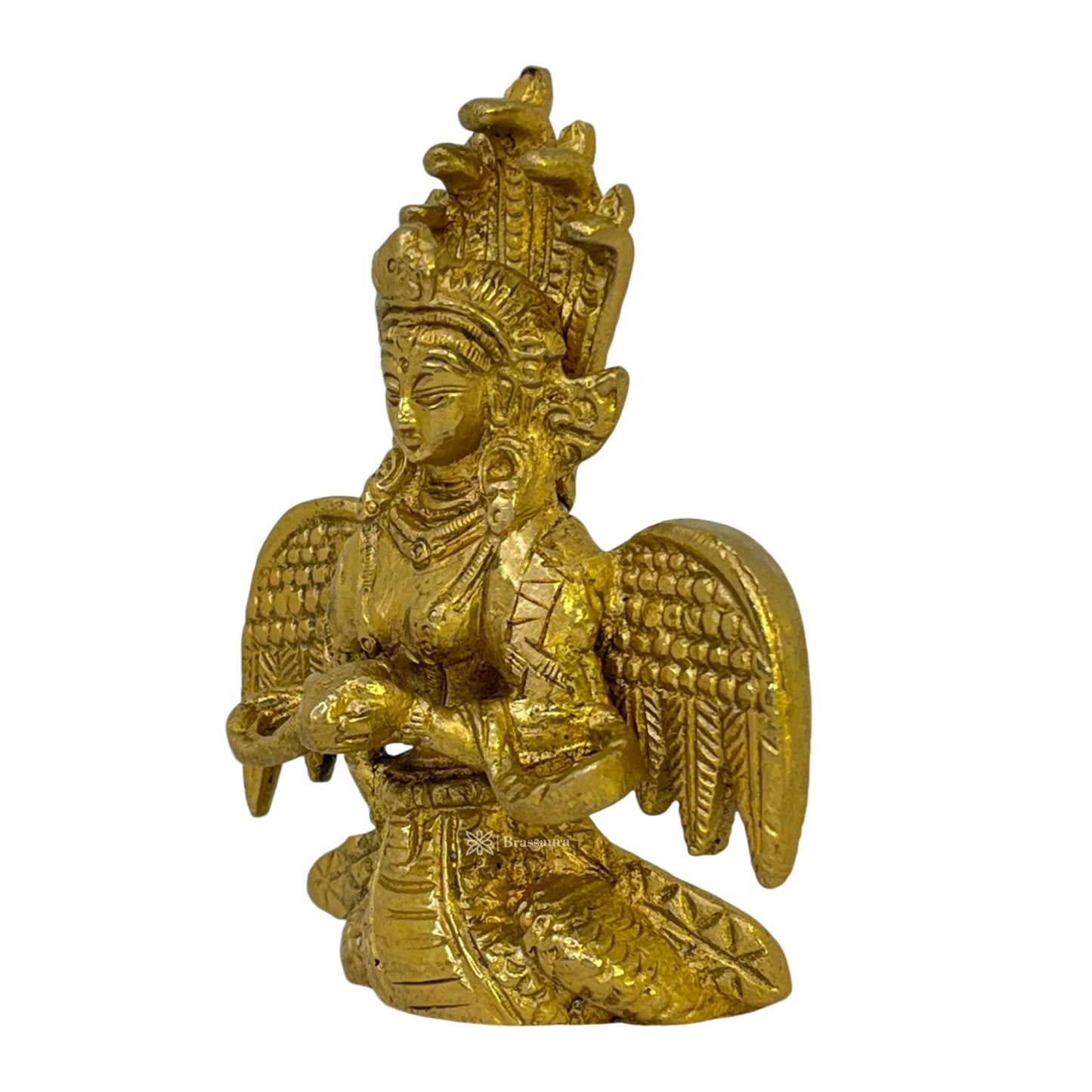 Brass Naag Kaniya Idol for Car Dashboard  Weight .500 Kg Height 11 cm