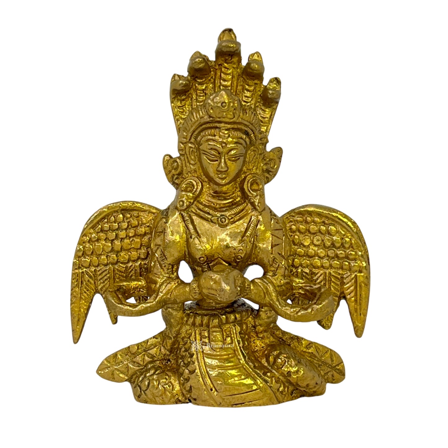 Brass Naag Kaniya Idol for Car Dashboard  Weight .500 Kg Height 11 cm