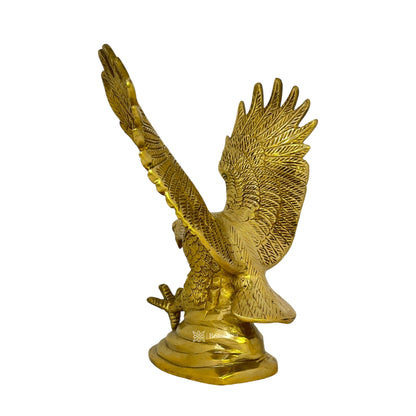 Brass Big Golden Eagle Garud Home and Decor Weight 2.1 Kg Height 23 cm