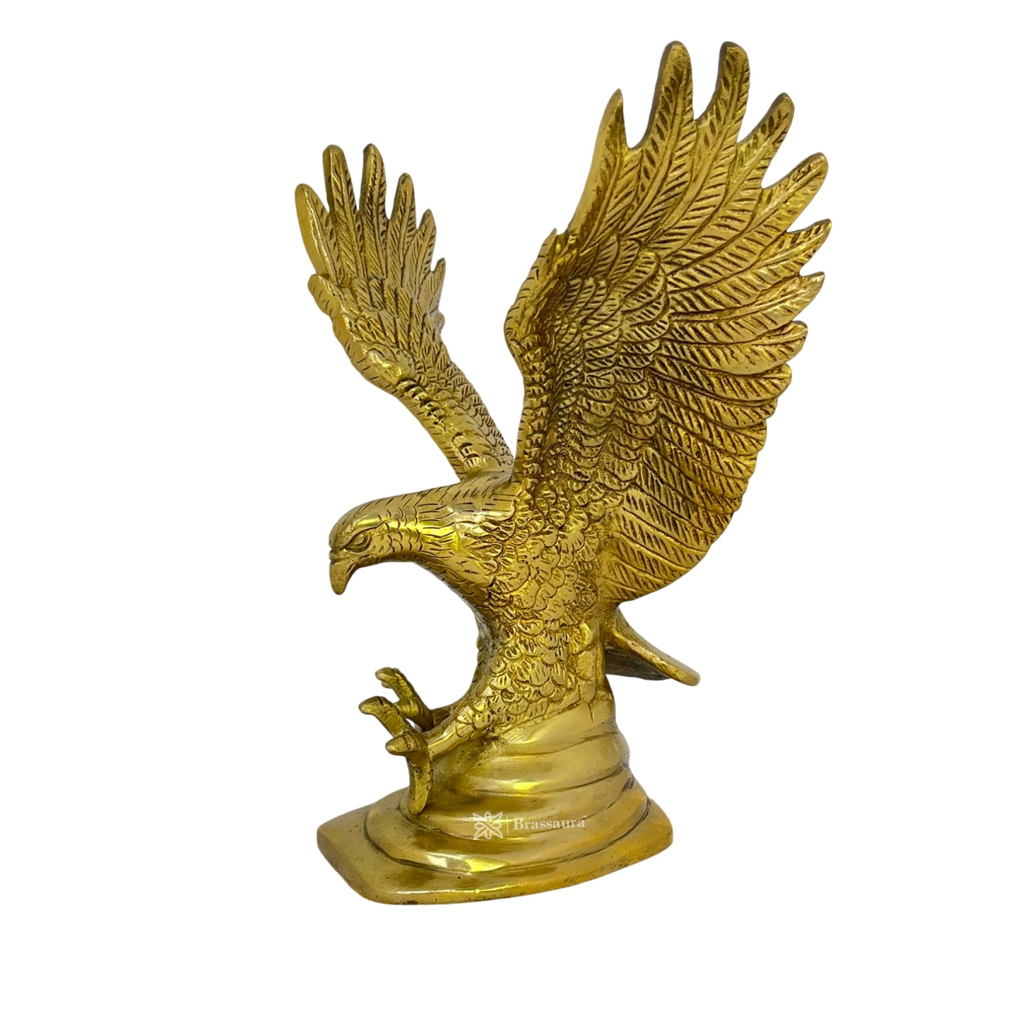 Brass Big Golden Eagle Garud Home and Decor Weight 2.1 Kg Height 23 cm