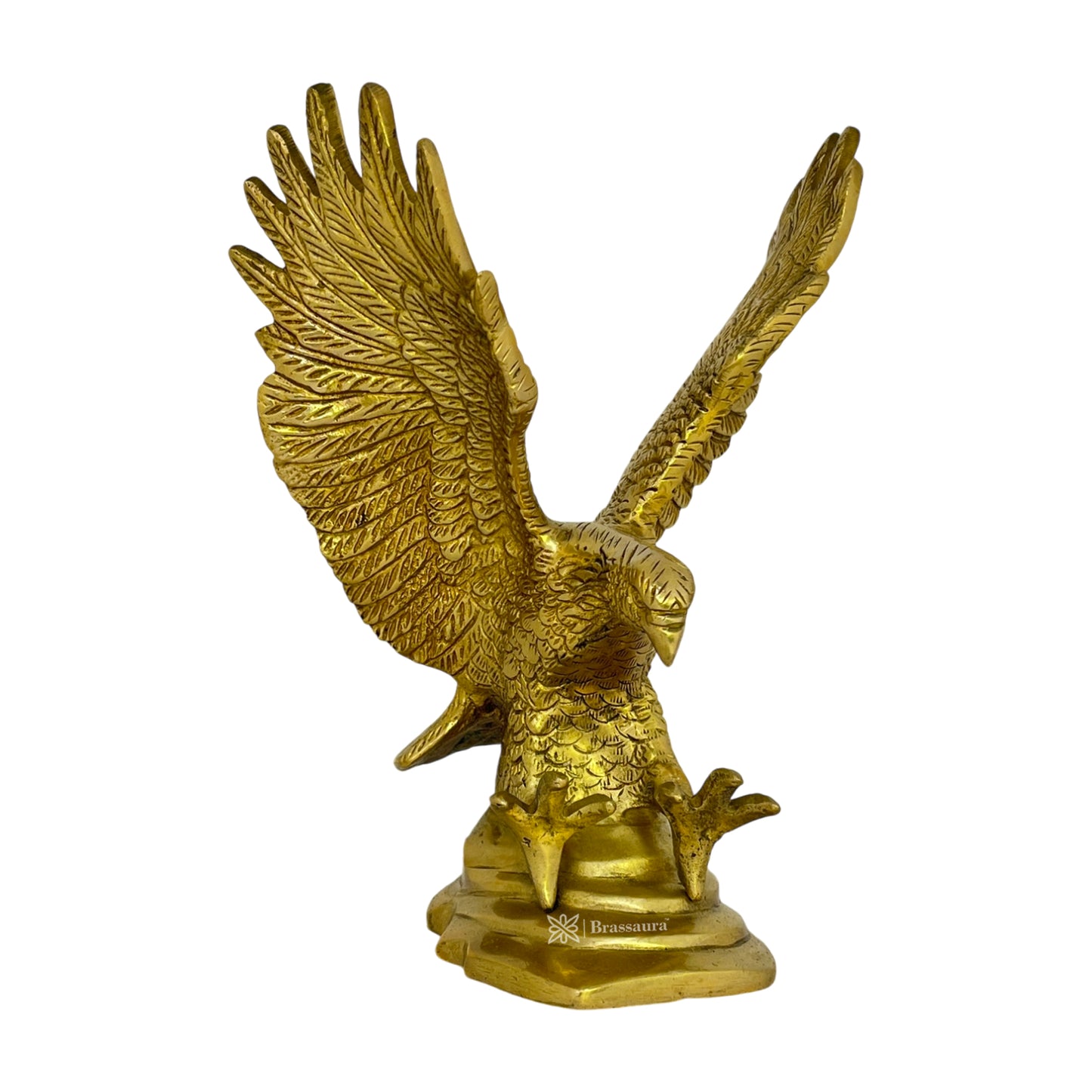 Brass Big Golden Eagle Garud Home and Decor Weight 2.1 Kg Height 23 cm