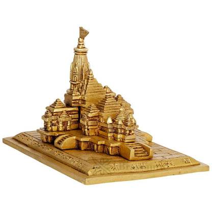 Brass Ram Mandir for Home and Decor Show Piece for Living Room Weight 2.65 Kg Height 17 cm