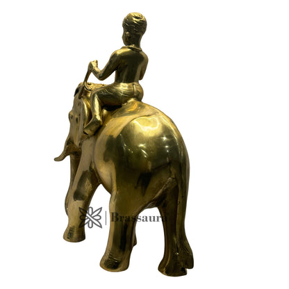 Warrior Elephnat Statue God Home Decor Murti Idol Weight 10.8 Kg Height 43 cm