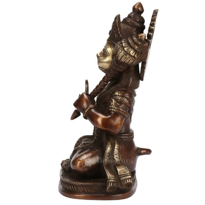 Bajrangbali Antique Brass Height 23 cm Weight 2.7 Kg