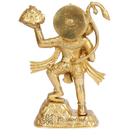 Brassaura™ Premium Brass Hanuman Idol – Height 10.8 Inches & Weight 1.8 Kgs | Sacred Accent