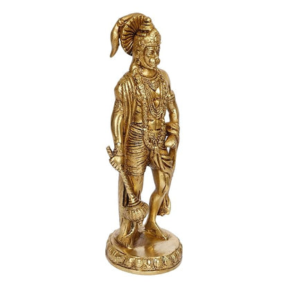 Brassaura™ Brass Hanuman Murti with Intricate Design – Height 13.2 Inches & Weight 2.2 Kgs