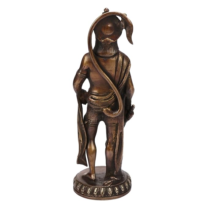 Brass Sankat Mochan Hanuman Bhagwan Murti for Home and Decor Weight 2.2 kg Height 28 cm