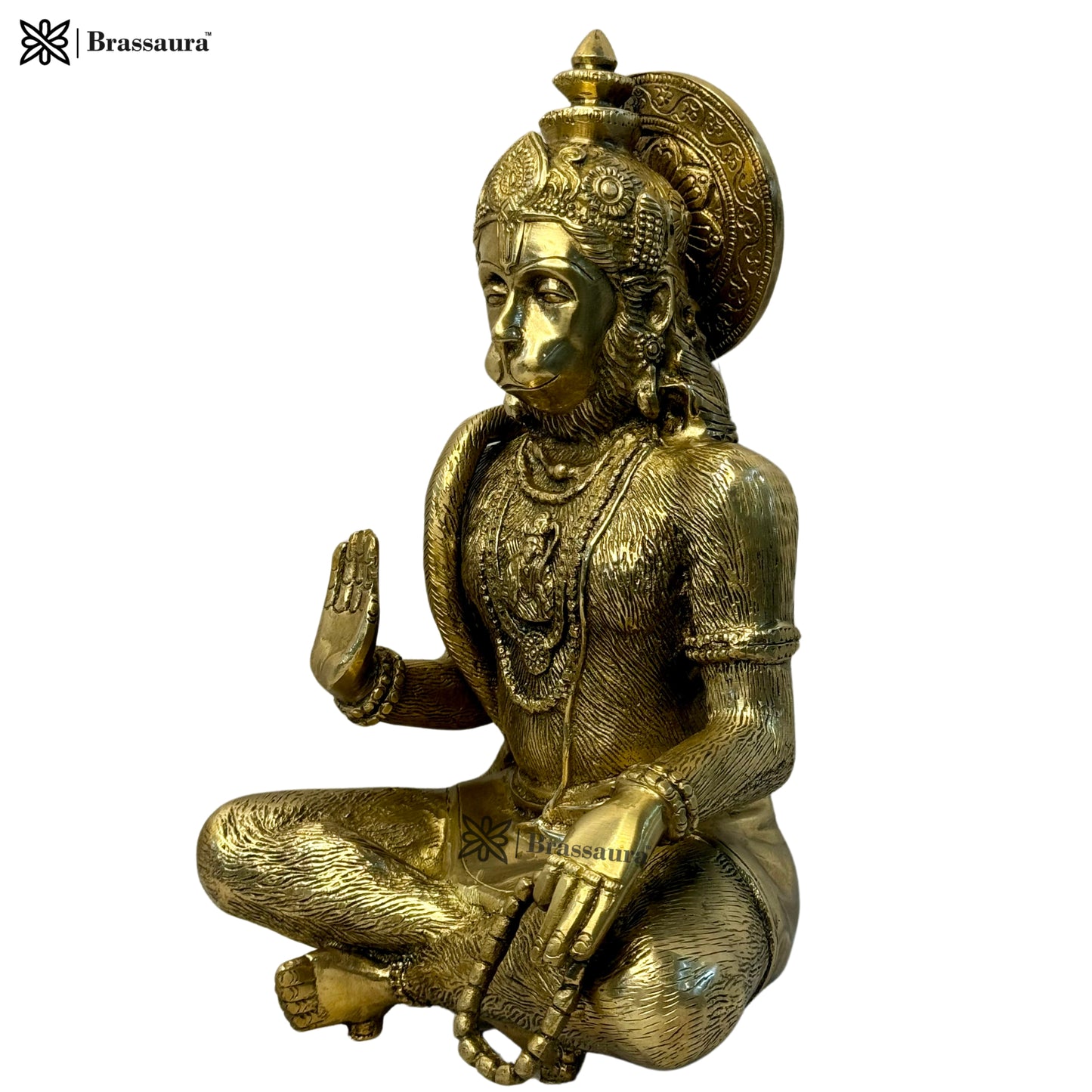 Brass Black Shade Lord Hanuman Bajrangbali Sankat Mochan Bhagwan Height 29 Weight 4.85 Kg