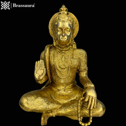 Brass Lord Hanuman Bajrangbali Sankat Mochan Bhagwan Height 29 cm Weight 4.85 Kg