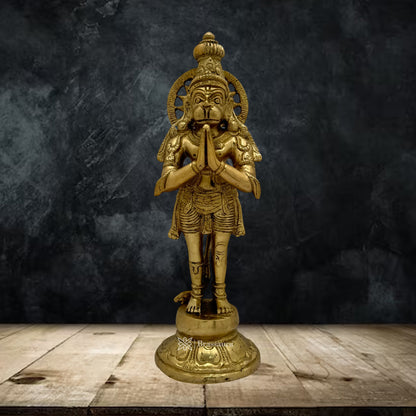 Brass Hanumaan Murti for Home and Decor Show Piece Height 29 cm Weight 2.65 Kg