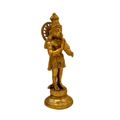 Brass Hanumaan Murti for Home and Decor Show Piece Height 29 cm Weight 2.65 Kg