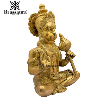Brass Hanuman Weight 7.9 Kg & Height 13.5 Inch