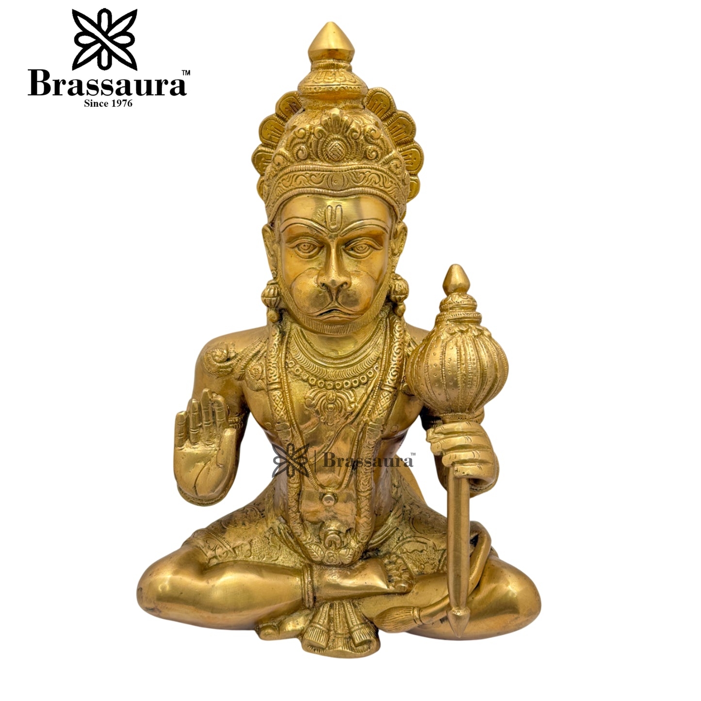 Brass Hanuman Weight 7.9 Kg & Height 13.5 Inch