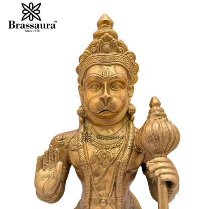 Brass Hanuman Weight 7.9 Kg & Height 13.5 Inch