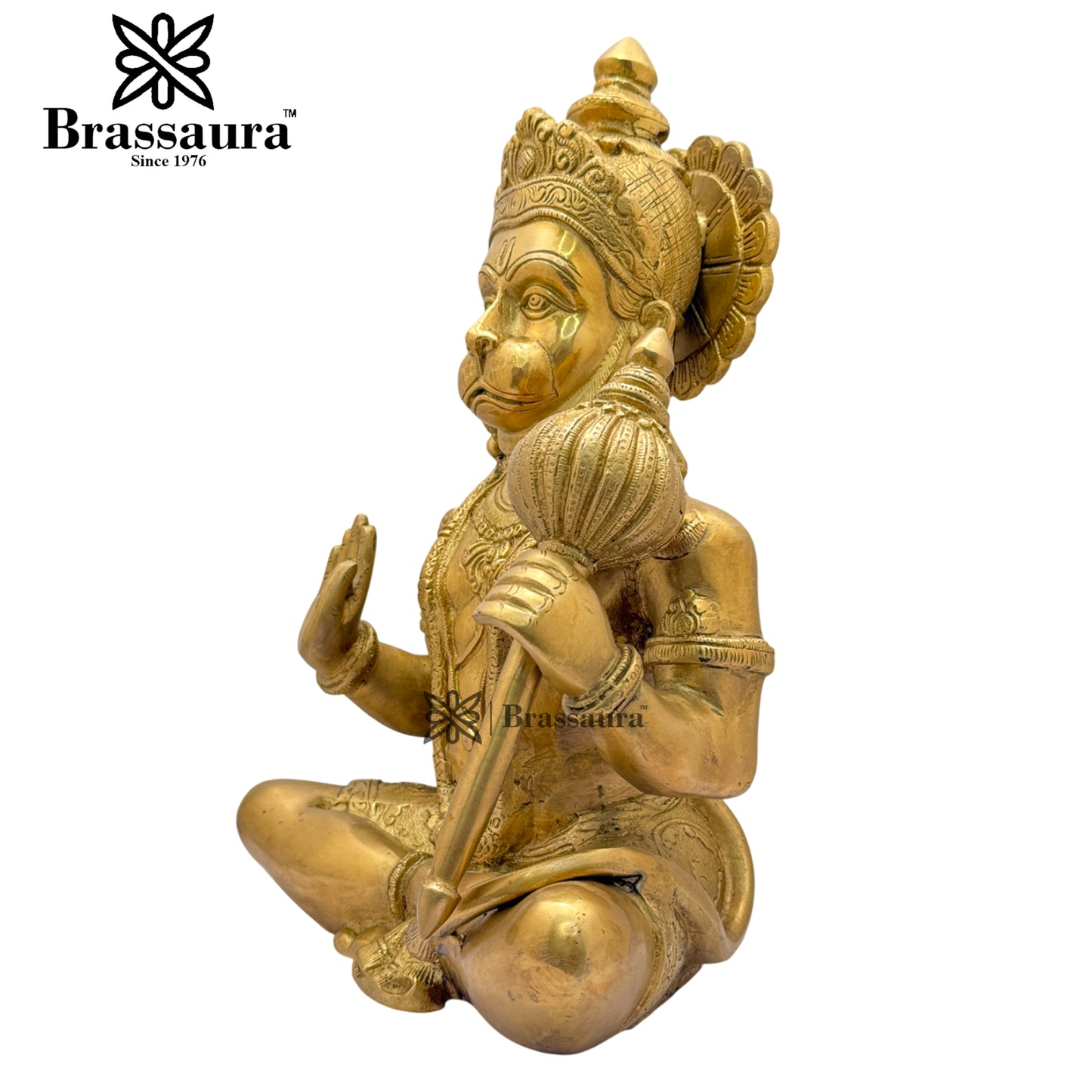Brass Hanuman Weight 7.9 Kg & Height 13.5 Inch
