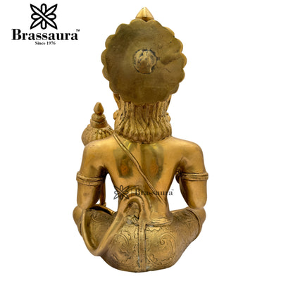 Brass Hanuman Weight 7.9 Kg & Height 13.5 Inch