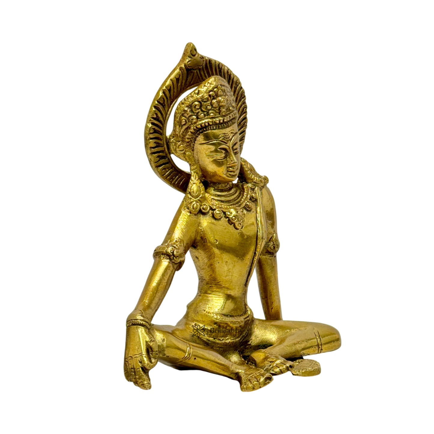 Brass Golden Indra Statue for Home and Decor Show Piece Weight 1.5 Kg Height 25 cm