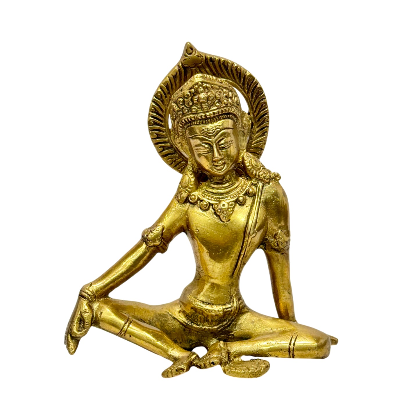 Brass Golden Indra Statue for Home and Decor Show Piece Weight 1.5 Kg Height 25 cm