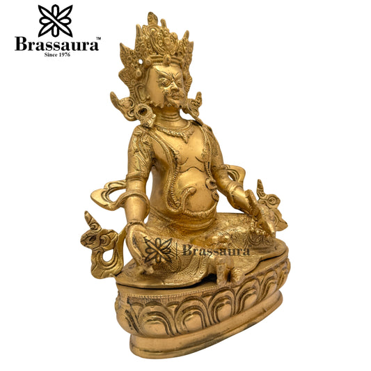 Brassaura™ Brass Kuber Idol – Height 12 Inches & Weight 4.3 Kgs | Religious & Cultural Décor