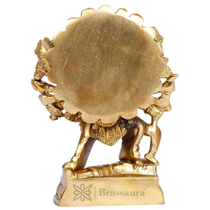 Brassaura™ Traditional Brass Kali Maa Idol – Height 7.2 Inches & Weight 1.25 Kgs | Puja & Temple Statue