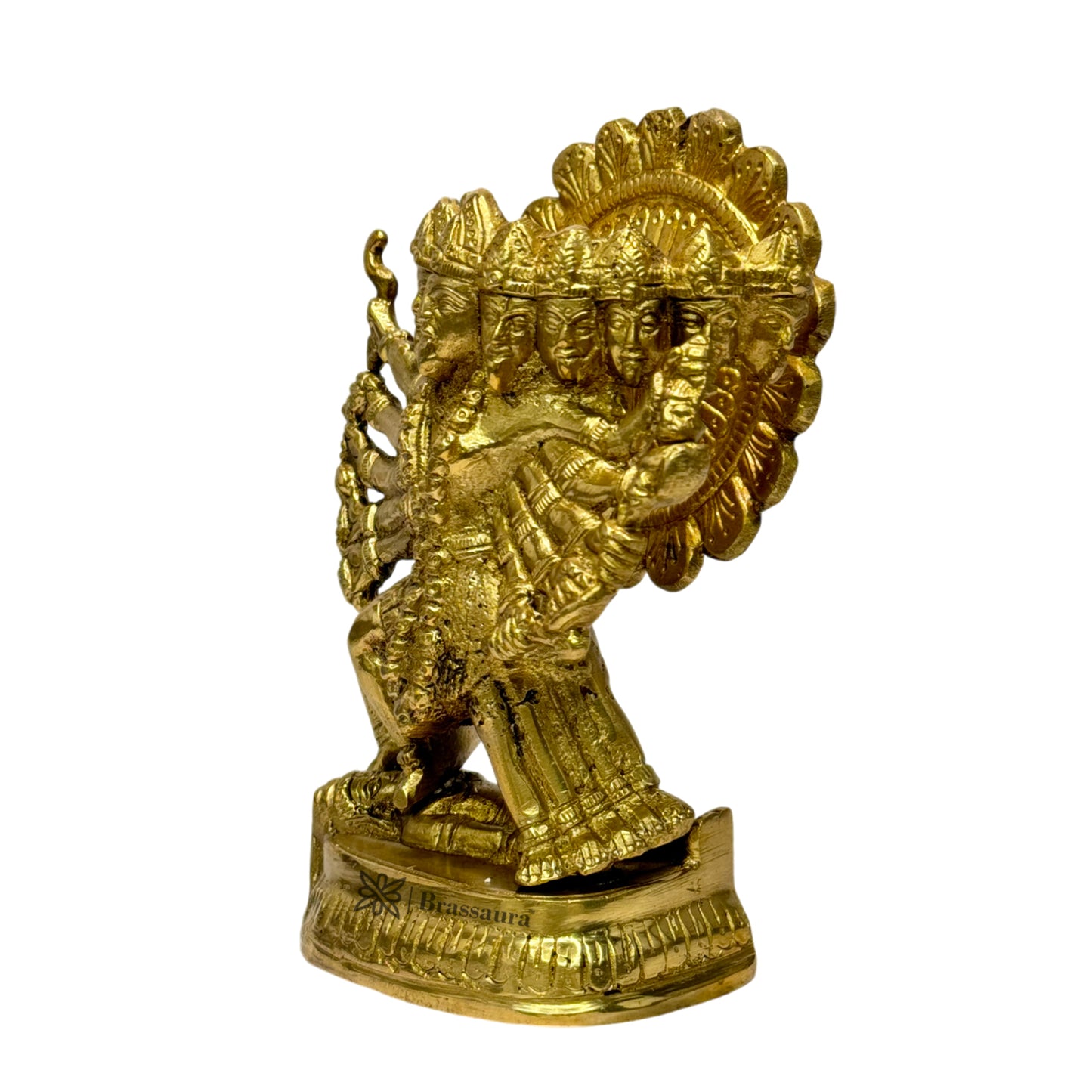 Brass Golden Kali MATA Murti for Home and Decor Show Piece Height 20 cm Weight 1.25 Kg