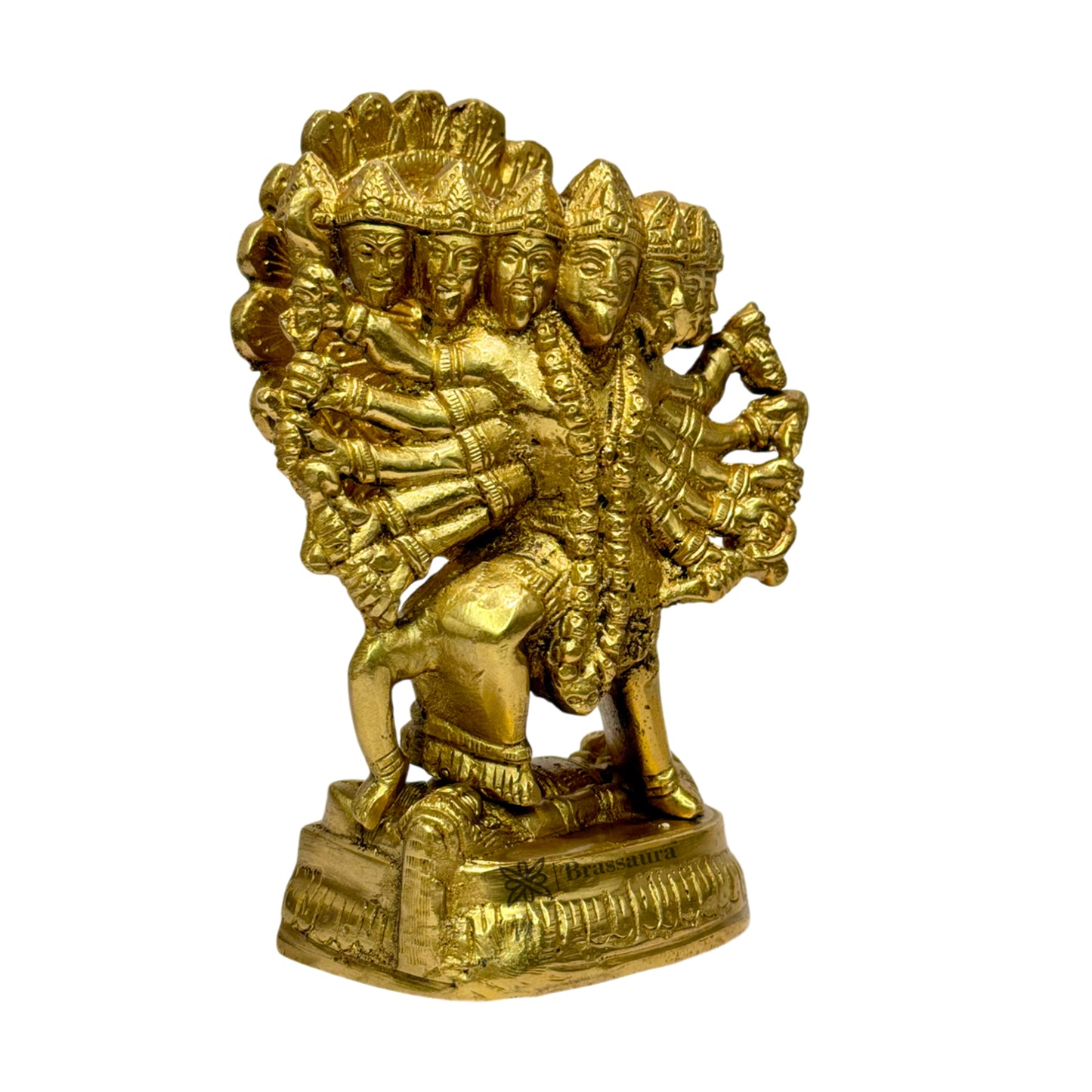 Brass Golden Kali MATA Murti for Home and Decor Show Piece Height 20 cm Weight 1.25 Kg