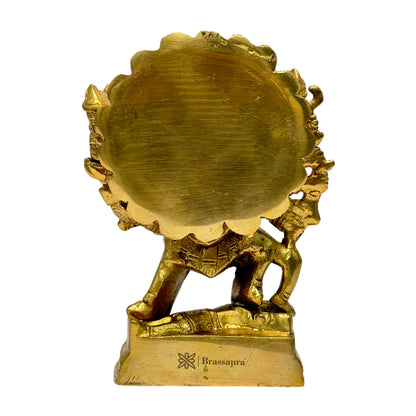 Brass Golden Kali MATA Murti for Home and Decor Show Piece Height 20 cm Weight 1.25 Kg