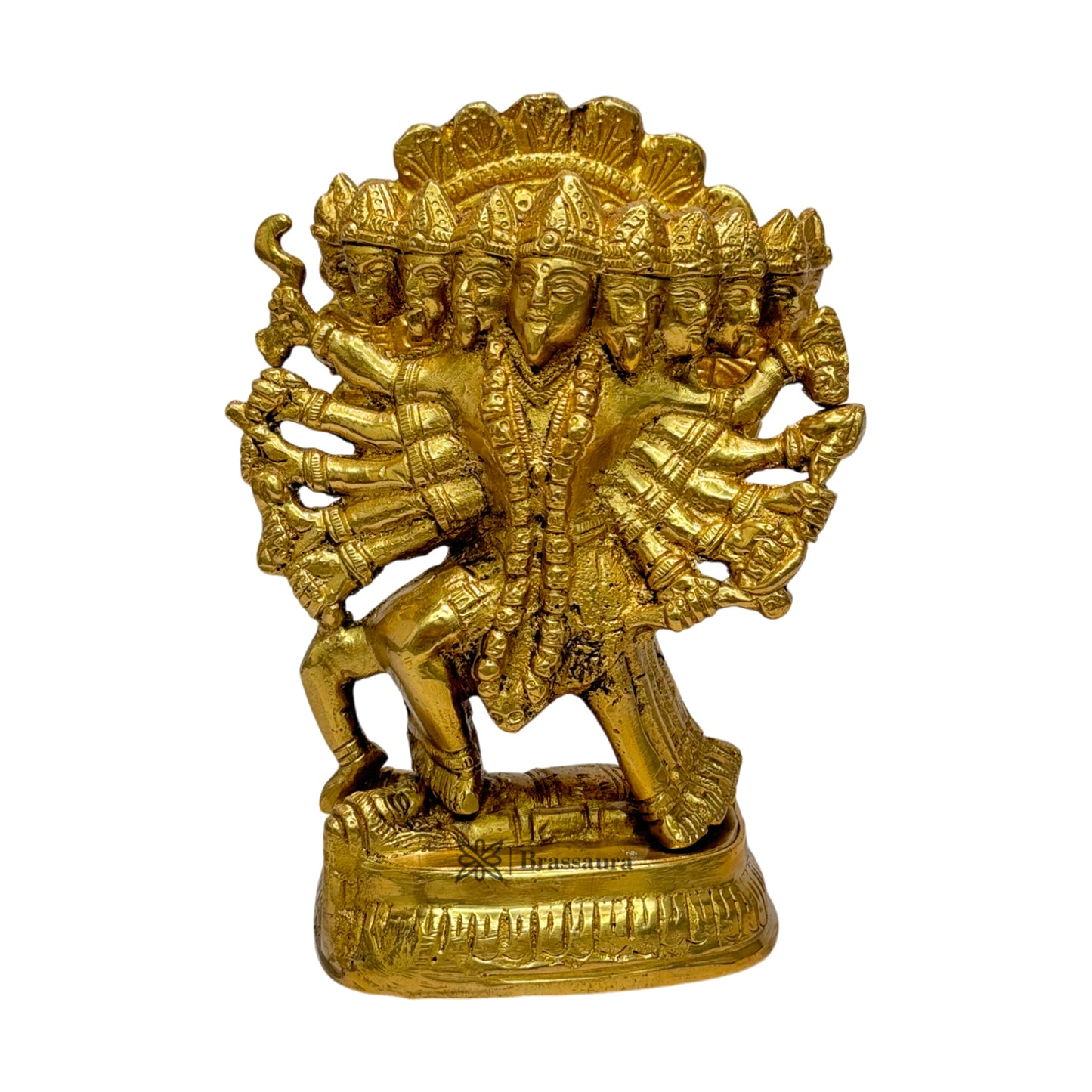 Brass Golden Kali MATA Murti for Home and Decor Show Piece Height 20 cm Weight 1.25 Kg