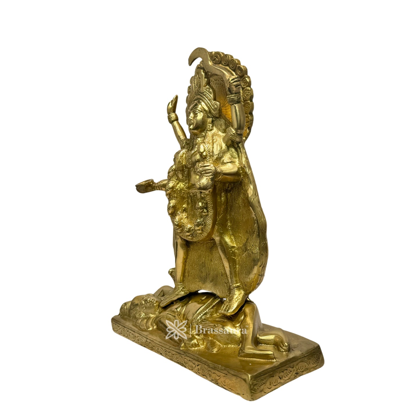 Brass Kali Mata Murti for Home and Decor Show Piece for Living Room Height 27 cm Weight 3.71 Kg