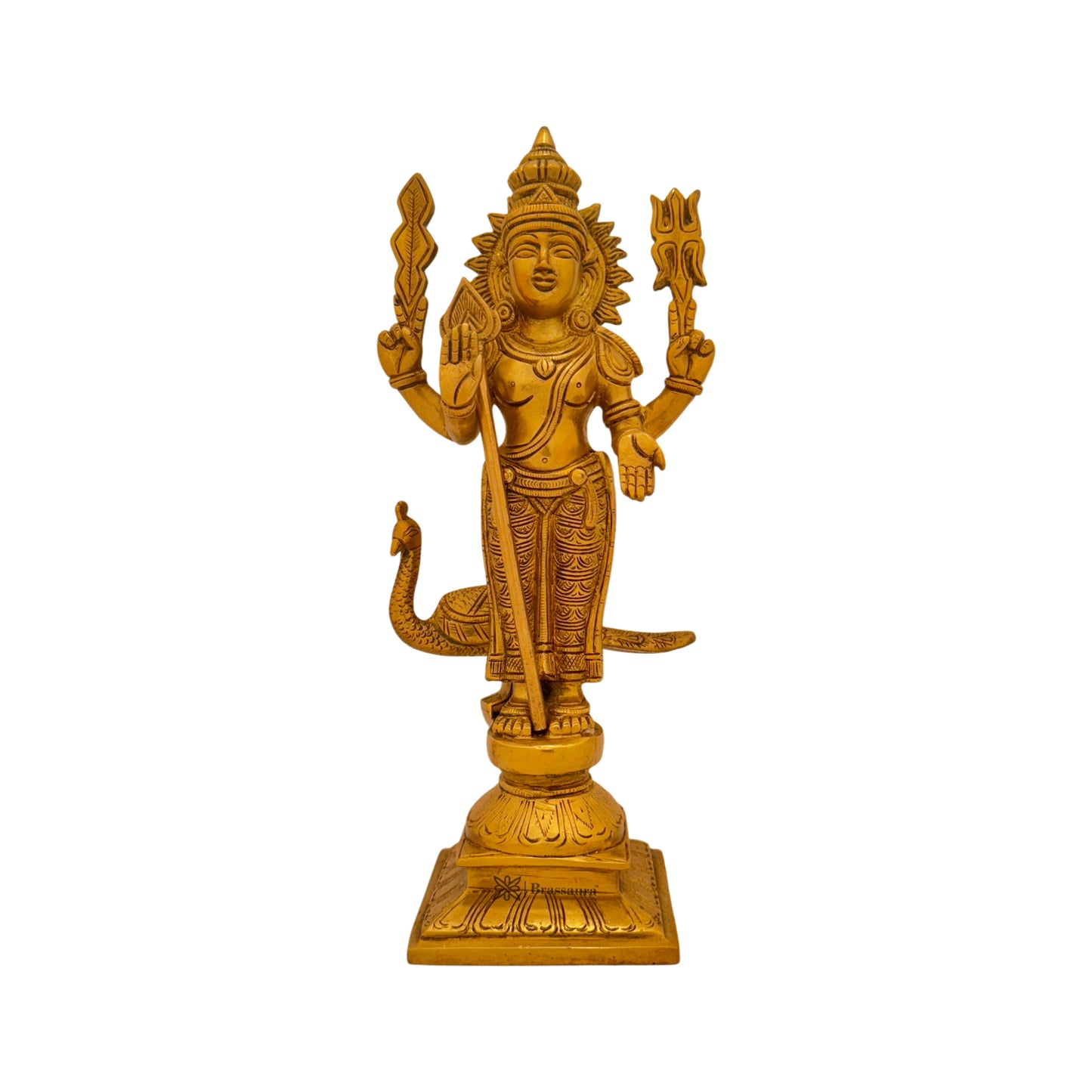 Brass Kartik Murti for Home and Decor Show Piece for Living Room Height 29 cm Weight 2.38 Kg