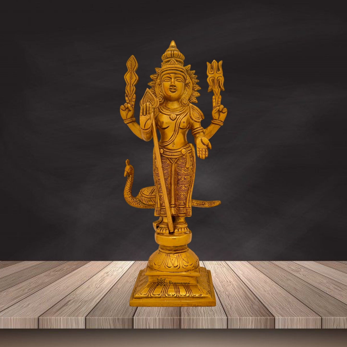 Brass Kartik Murti for Home and Decor Show Piece for Living Room Height 29 cm Weight 2.38 Kg