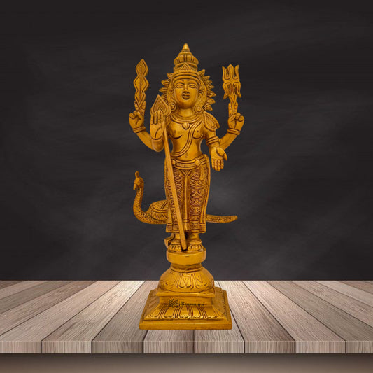 Brass Kartik Murti for Home and Decor Show Piece for Living Room Height 29 cm Weight 2.38 Kg