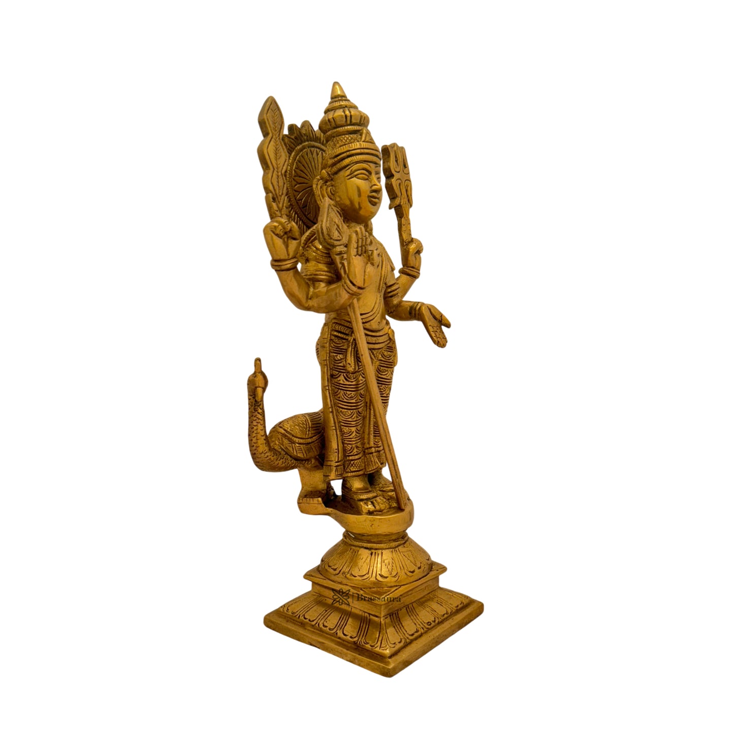 Brass Kartik Murti for Home and Decor Show Piece for Living Room Height 29 cm Weight 2.38 Kg