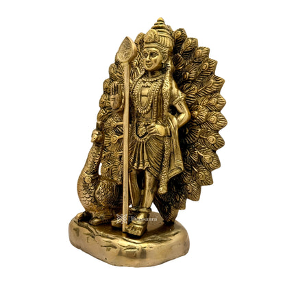 Brass Kartik Statue for Home and Decor Show Piece for Living Room Height 26 cm Weight 3.85 Kg