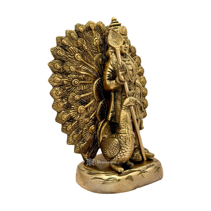 Brass Kartik Statue for Home and Decor Show Piece for Living Room Height 26 cm Weight 3.85 Kg